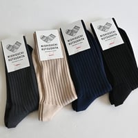 NISHIGUCHI KUTSUSHITA シルクコットンリブソックス S