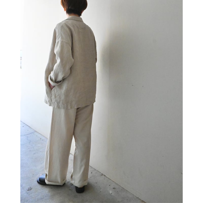 TRAVAIL MANUEL フレンチリネンツイルラスティックジャケット | YOCA