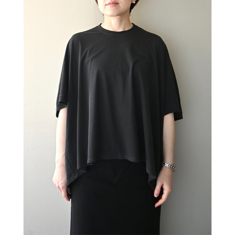 美品 1dozen ペーパーコットンドレープシャツ 黒 1dozen ペーパーコットンドレープシャツ | YOCA