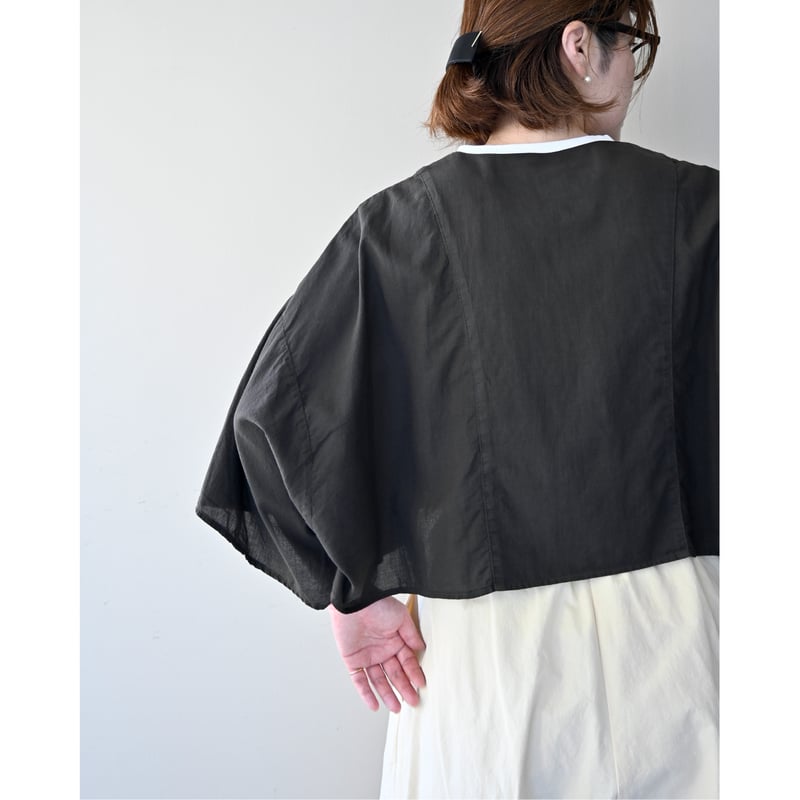 someya ショートプルオーバー ショート丈トップス オーガニックコットン SOMEYA ショートプルオーバー - PULPLE/CHARCOAL | YOCA