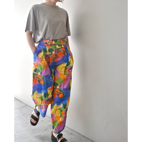 CHEVAL plus CHEVALパンツ - PRINT - PINK/KHAKI