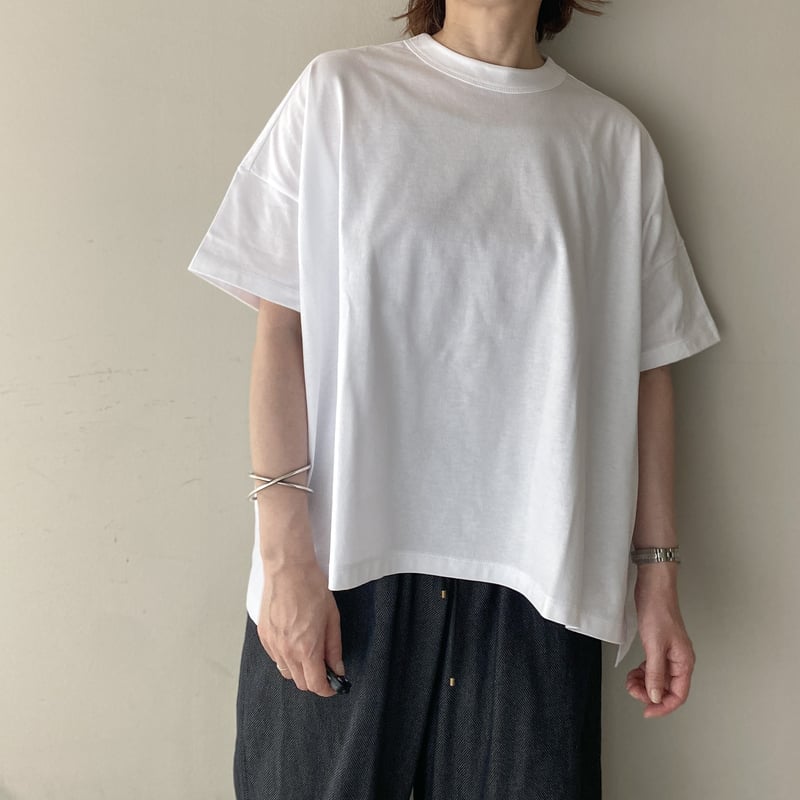 TRAVAIL MANUEL クラシック天竺スリットTシャツ | YOCA
