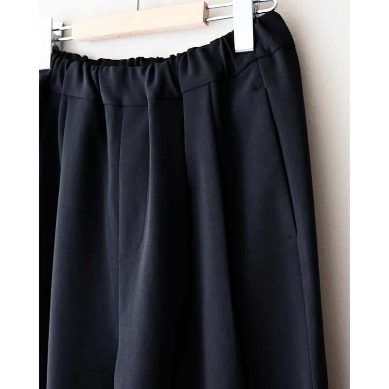 TRAVAIL MANUEL Wクロス 2タックトラウザーズ - Black | YOCA