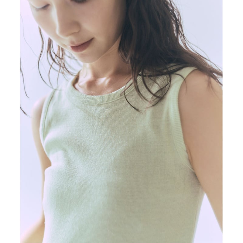 me. washable silk fraise tanktop / ウォッシャブルシルクフラ