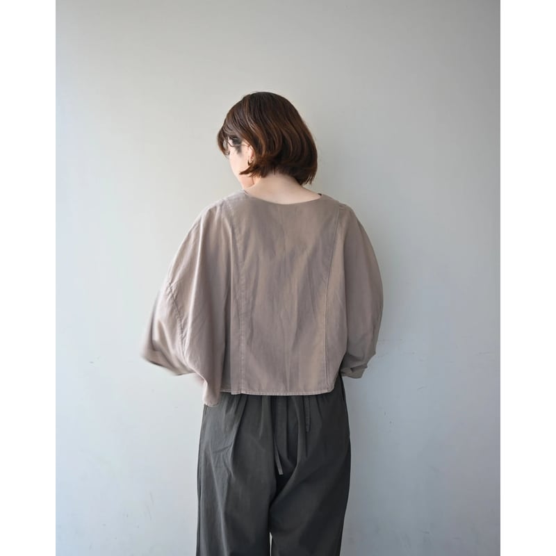 someya ショートプルオーバー ショート丈トップス オーガニックコットン SOMEYA ショートプルオーバー - PULPLE/CHARCOAL | YOCA