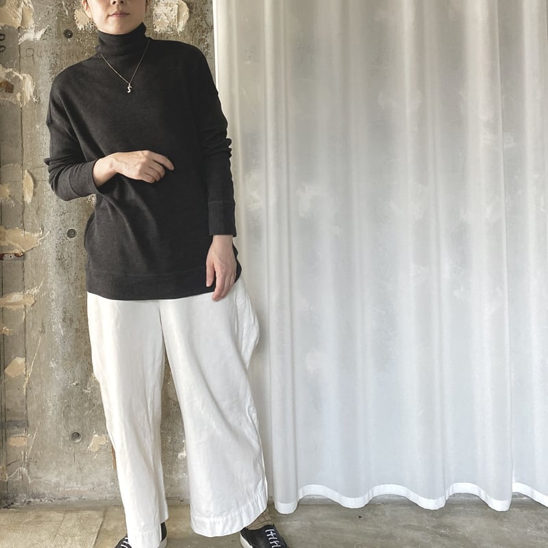 1dozen スポンディッシュコットン リラックスハイネックプルオーバー