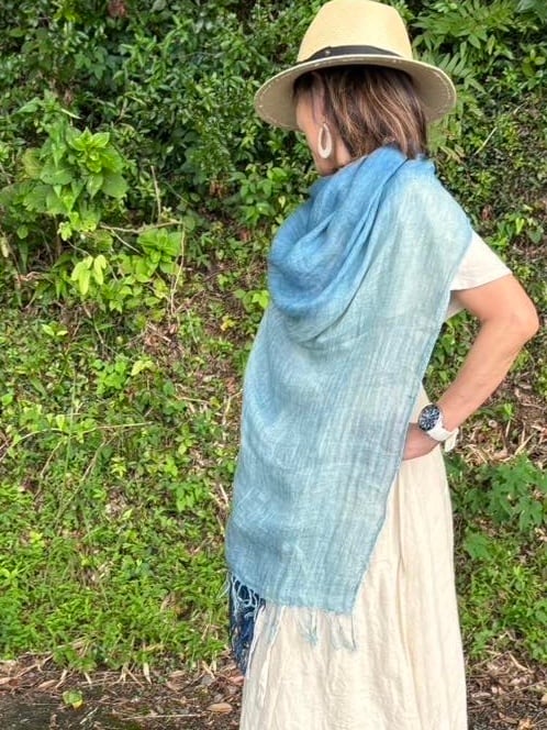 正藍染ヘンプストールグラデーション(大判) fit=scale-down,w=1200