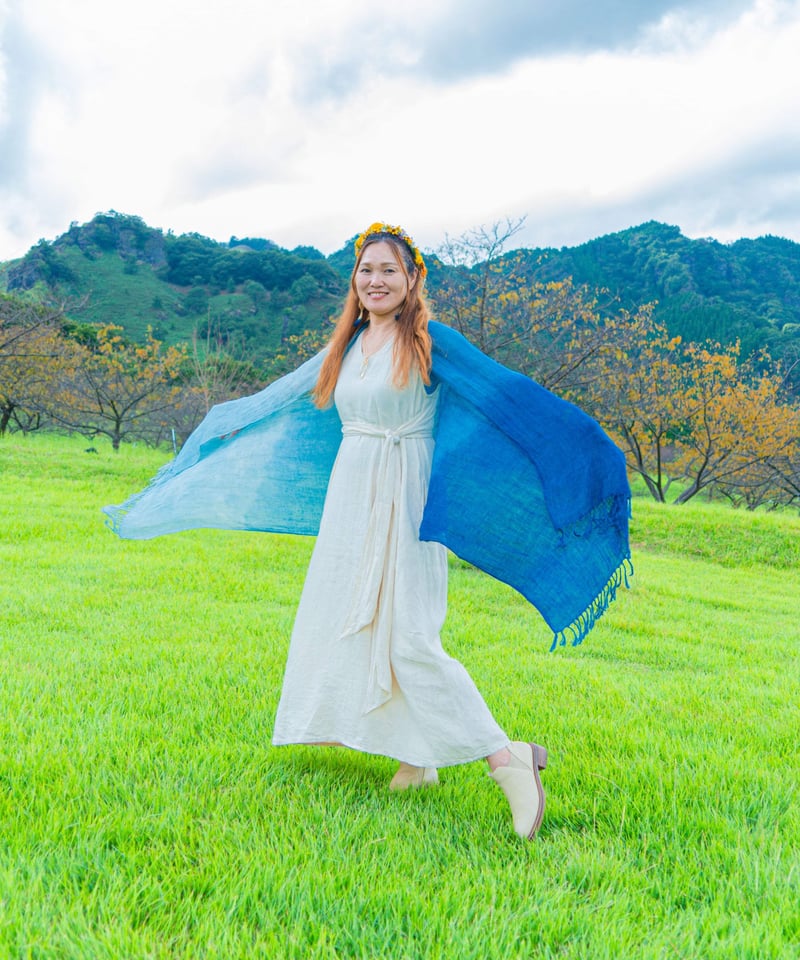 はた様　草木染め　藍染　グラデーション　ストール 草木染めストール 追加しました - Shukuko Quilt - シュクコキルト
