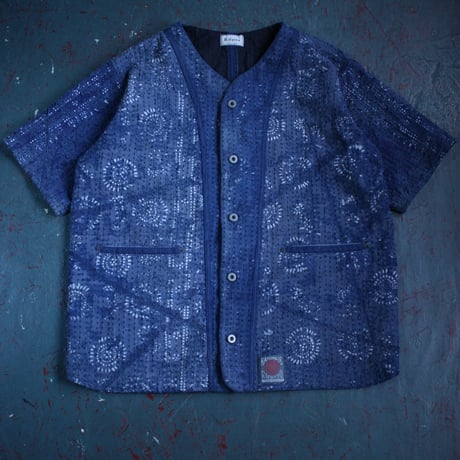 【Boro sashiko baseball shirt】XL size