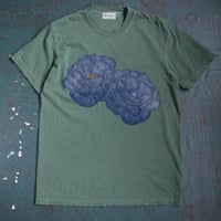 【Boro  flower T shirt】M size green