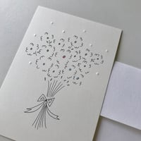 MIKAMON  drawing card "bouquet" no.7