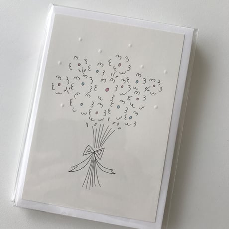 MIKAMON  drawing card "bouquet" no.7