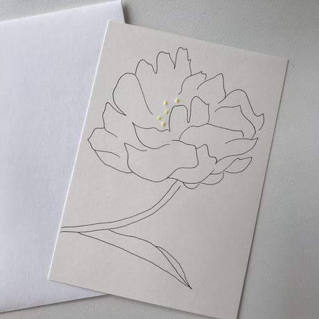 MIKAMON drawing card "Peony" no.6