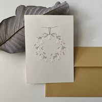 MIKAMON drawing christmas card "whreath"