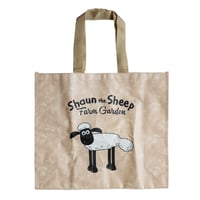 ひつじのショーン　ショッピングバッグ/フラワー　ベージュ