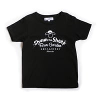 ひつじのショーン ファームガーデン ロゴTシャツ キッズ/黒