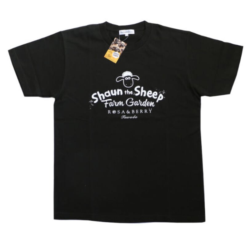 ひつじのショーン ファームガーデン ロゴTシャツ 大人/黒 | ローザン 