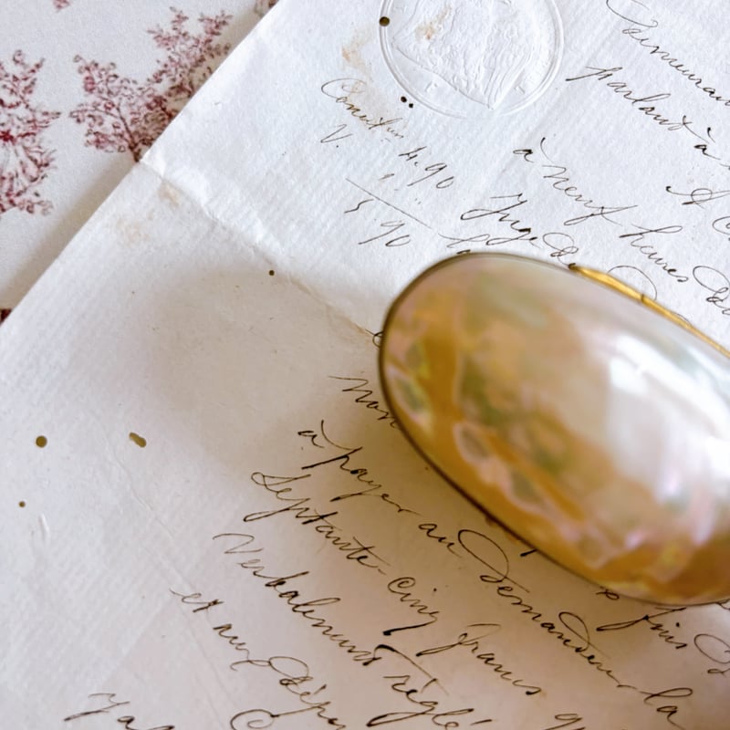 フランスアンティーク マザーオブパール ロザリオケース③ | minon