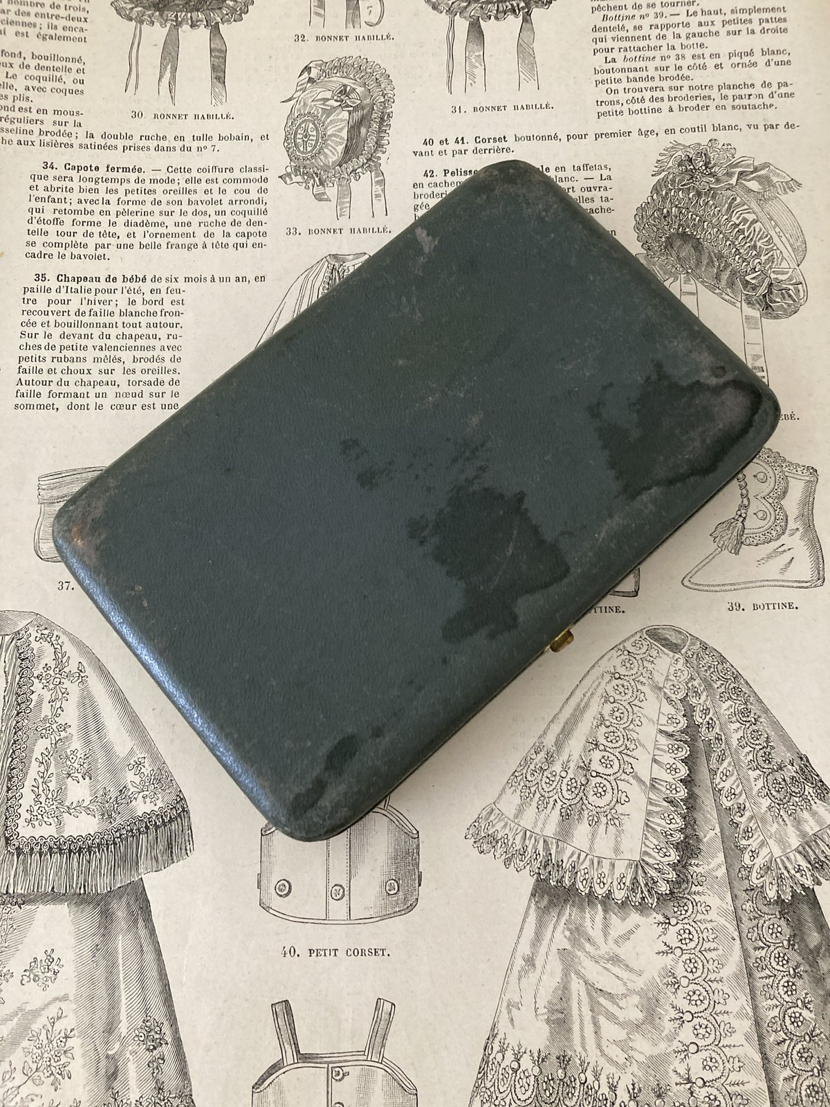 フランスアンティークメルスリー生地 フランスアンティーク メルスリー お裁縫セット | minon antiques