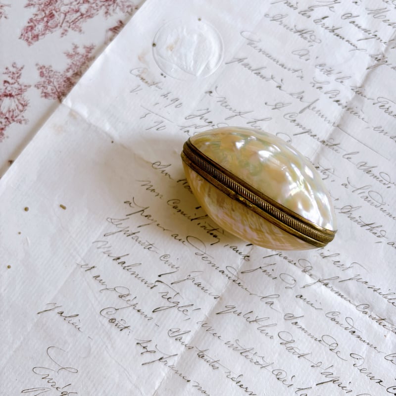 フランスアンティーク マザーオブパール ロザリオケース③