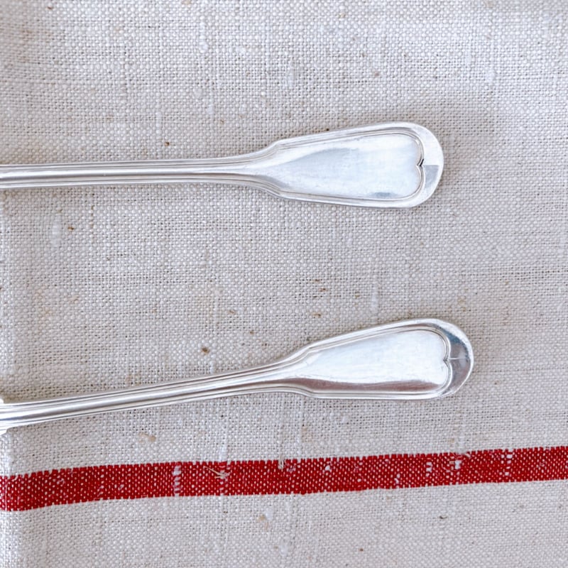 フランスブロカント シルバープレート スプーン（2本・1セット