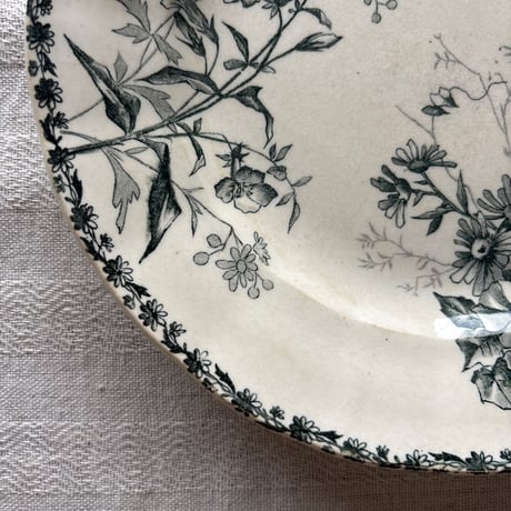 フランスアンティーク　HB＆Cie Choisy le roi製　デザート皿　Moscouシリーズ