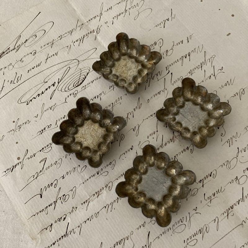 フランスブロカント お菓子型（スクエア）1セット（4つ） | minon antiques
