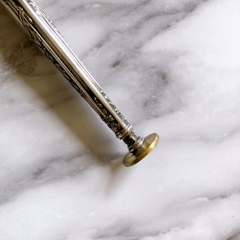 フランスアンティーク シーリングスタンプ・小さなヤドリギ・シルバー