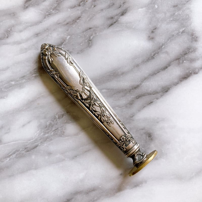 フランスアンティーク シーリングスタンプ・小さなヤドリギ・シルバー