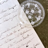 フランスブロカント　ルーサイトブローチ　小花