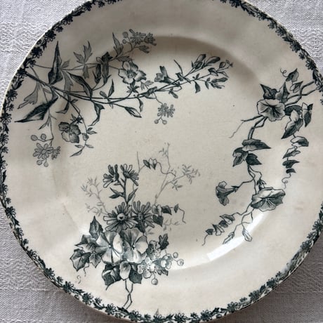 フランスアンティーク　HB＆Cie Choisy le roi製　デザート皿　Moscouシリーズ