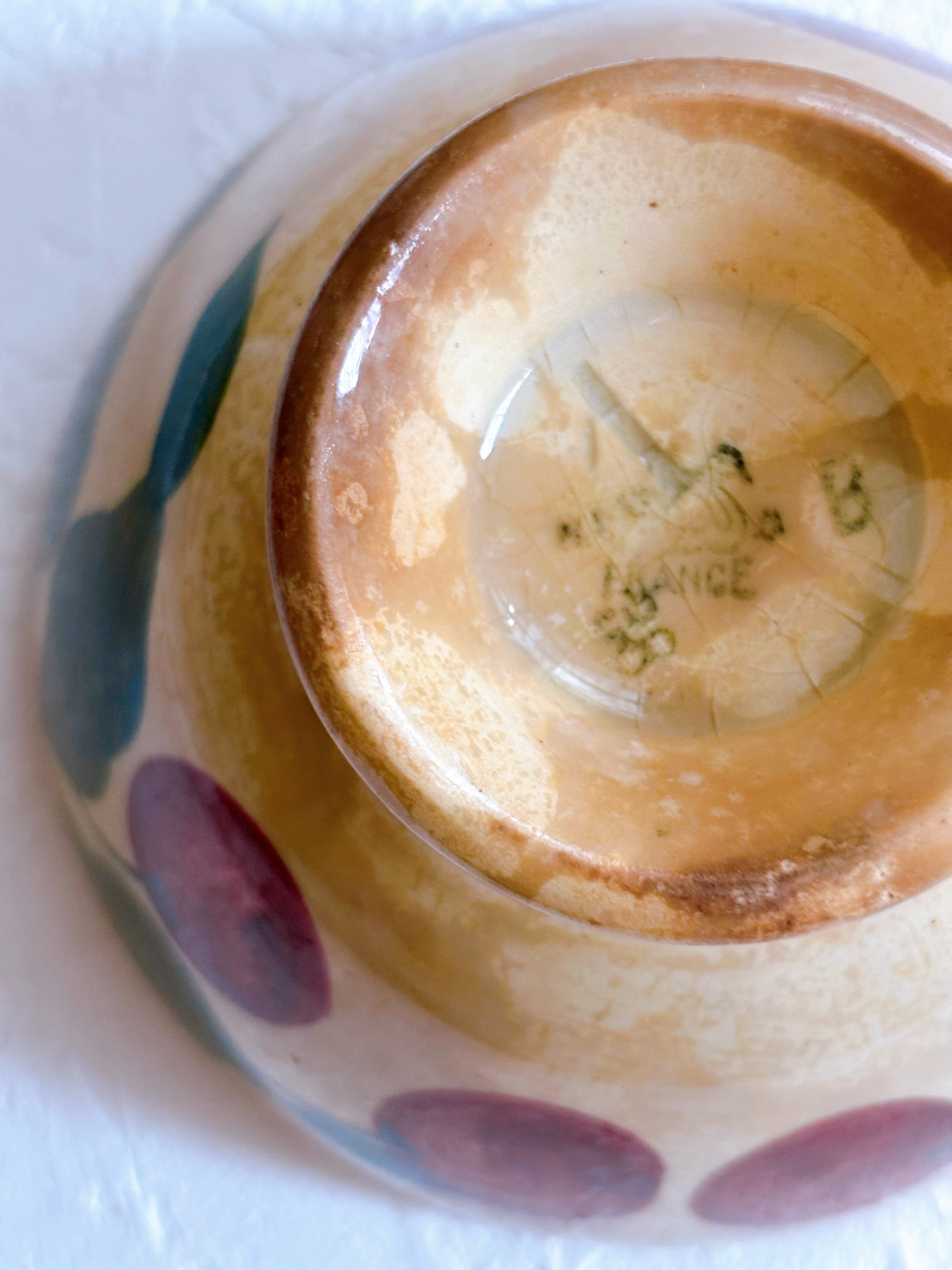 フランスアンティーク カフェオレボウル さくらんぼ | minon antiques