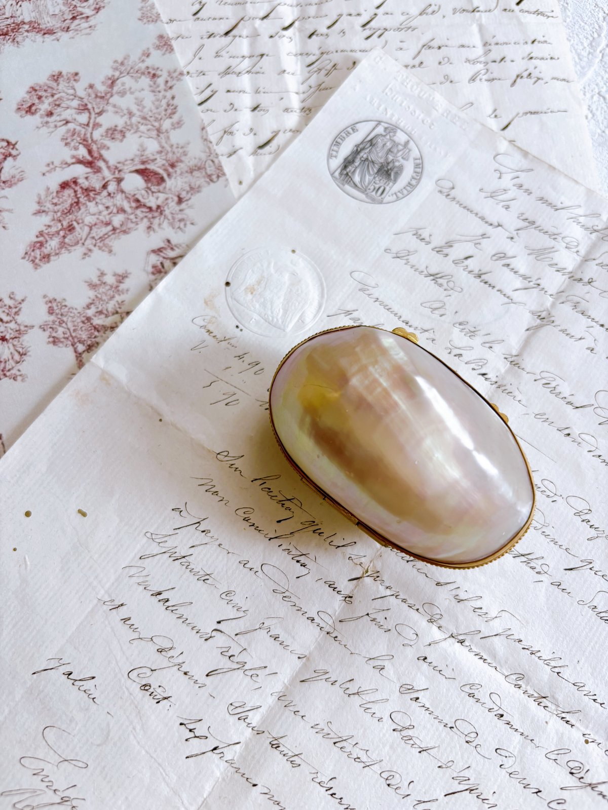 フランスアンティーク マザーオブパール ロザリオケース① | minon