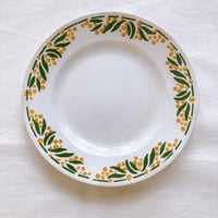 フランスアンティーク　HBCM窯　mimosaシリーズ　デザート皿