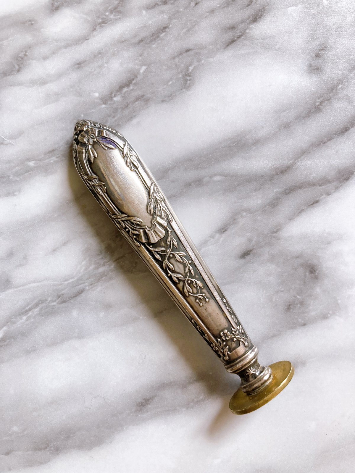 フランスアンティーク 宿木 シルバー シーリングスタンプ