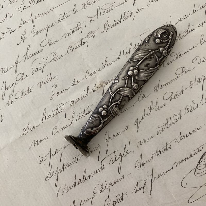 フランスアンティーク シルバー製 シーリングスタンプ・ヤドリギ