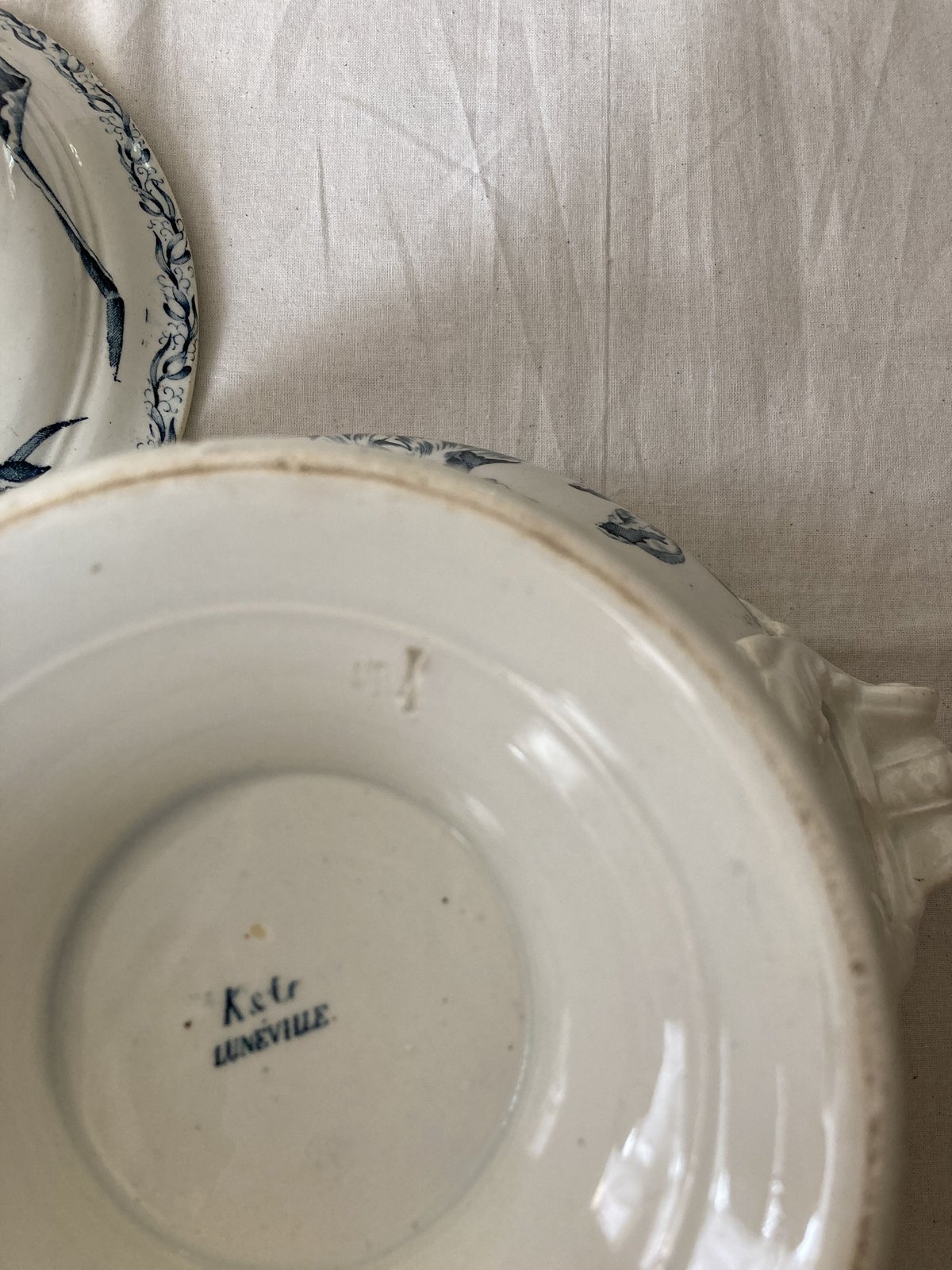 フランスアンティーク Luneville 製リュネビル スーピエール