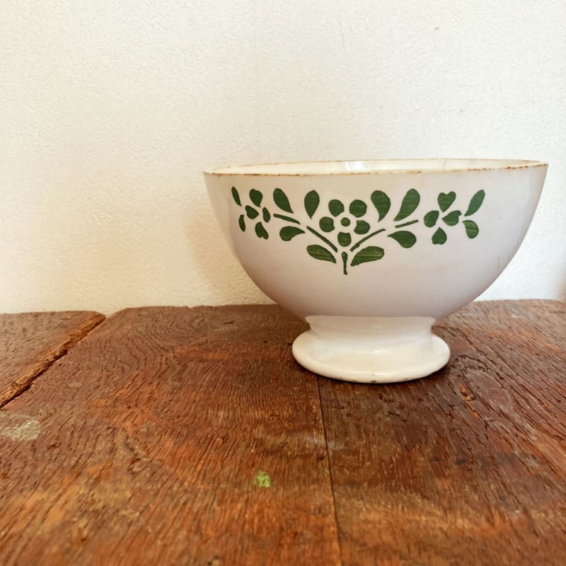 フランスアンティーク bol a cafe au lait カフェオレボウル お花の