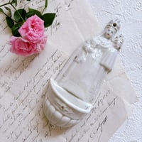 フランスアンティーク　優しいお顔立ちの聖母子・聖水盤　ベニティエ