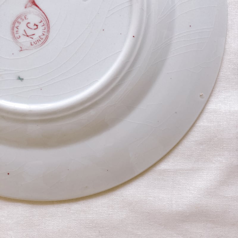 フランスアンティーク LUNEVILLE chasseシリーズ ディナー皿②