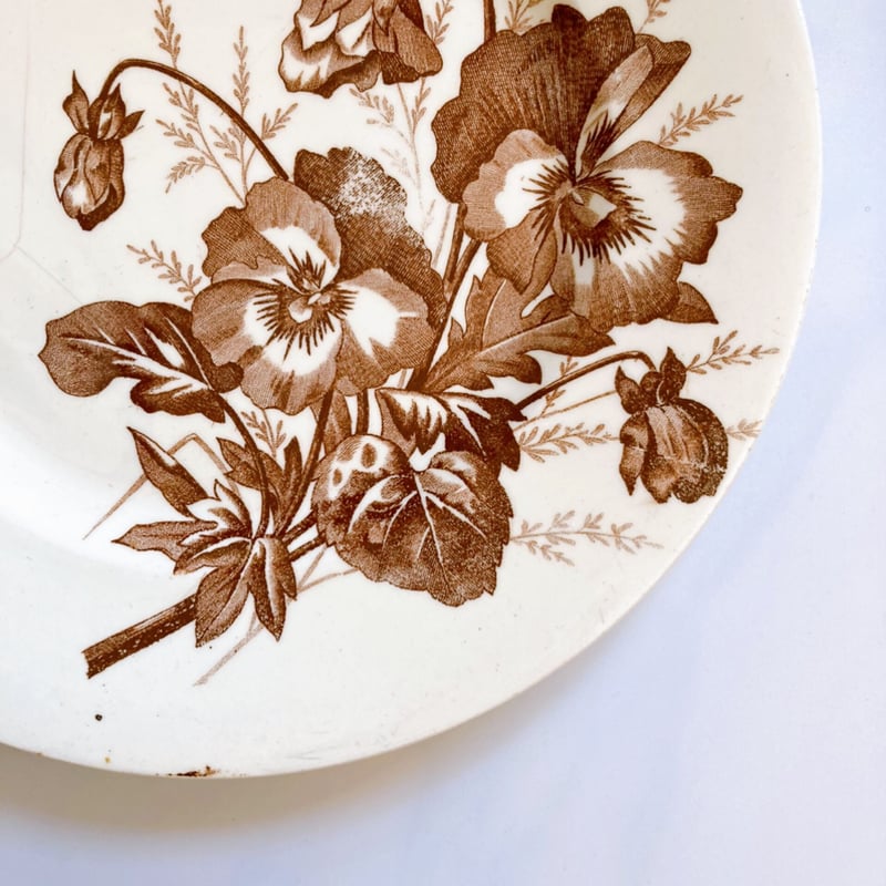 フランス SALINS  « TRIANON » デザート皿 salins-or-vintage-plate-