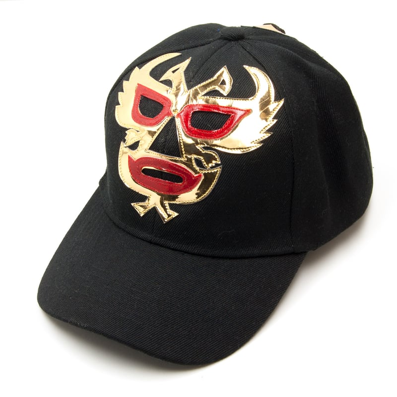 ルチャマスクキャップ（ドスカラス・ゴールド/ブラック