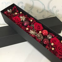 プリザーブド　クリスマス　ロング　BOX　アレンジ