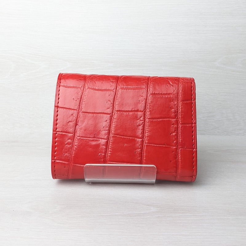 クロコダイル】 三つ折り 財布 ウォレット ミニ財布 スナップボタン  