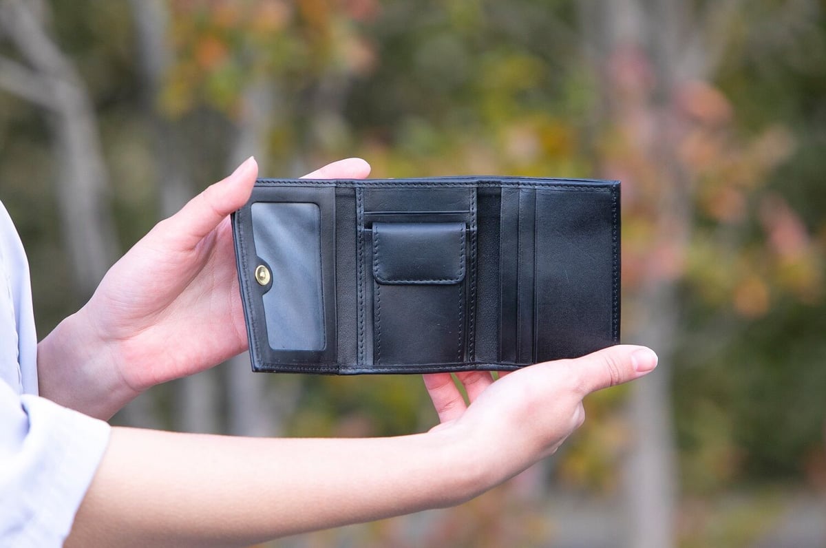 クロコダイル 三つ折り財布 ダークグリーン｜本革 ミニ財布 わに革 