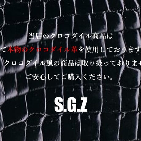 【クロコダイル】 ラウンドファスナー ロングウォレット Lサイズ 長財布 ライトグリーン CWL10