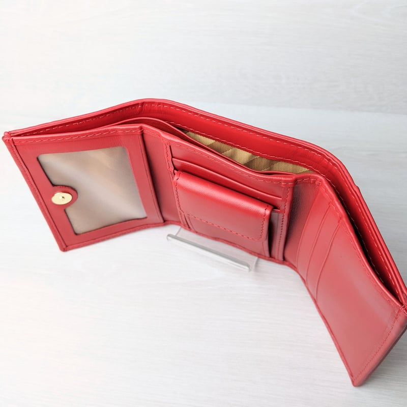 クロコダイル】 三つ折り 財布 ウォレット ミニ財布 スナップボタン  