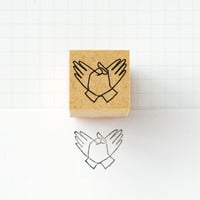 手影絵・鳩｜20×20mmスタンプ