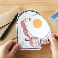 ごちそう山型食パンの仕掛けカード【かりかりベーコン＋目玉焼き】