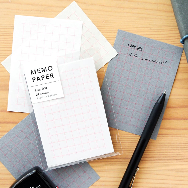 赤専用ページA1 蛍光レッド8mm方眼｜メモ用紙 | MIRIN